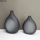 Grey Glass Vase with Artificial Flowers by Axyaa for Elegant Home Decor