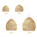 Wicker Chandelier for Dining Room Bedroom Study - Axyaa Chinese-Style Rural Homestay Folk Art