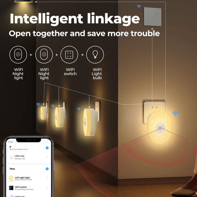 Axyaa Smart LED Night Light with Motion Sensor and Voice Control