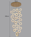 Axyaa LED Crystal Chandelier Ceiling Lamp for Modern Indoor Living Room Lighting