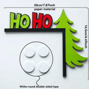 Axyaa Christmas Tree Corner Decor, Green & Red Wall Ornament, Festive Home & Office Decoration