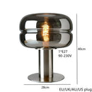 Axyaa Smoke Grey Small Table Lamp for Cozy Home Decor