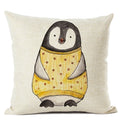 Axyaa Penguin Cushion Cover: Cute Sofa Pillow for Kids & Living Room, 45x45cm