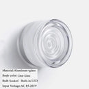 Axyaa Glass Lampshade LED Wall Sconce for Bedroom Living Room Bathroom Mirror