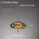 Axyaa Nordic Luxury LED Glass Pendant Chandelier for Home Decor