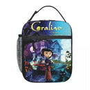 Axyaa Coraline Doll Horror Cartoon Lunch Bag