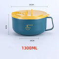 Axyaa Stainless Steel Double-Layer Noodle Bowl - Anti-Scalding Lunch Box & Food Container