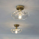 Axyaa Glass LED Ceiling Light Chandelier for Living Room Bedroom Decor