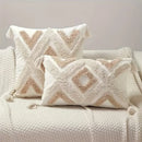 Axyaa Nordic Geometric Plush Pillowcases with Tassel - Bohemian Style Home Decor