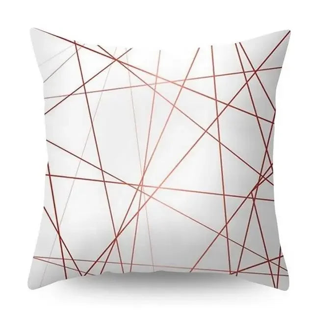 Rose Gold Geometric Pineapple Glitter Pillowcase - Axyaa Home Decor