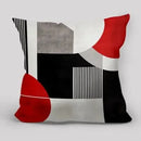 Axyaa Red & Black Geometric Pillow Covers - Modern Abstract Pattern for Home Decor