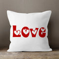 Axyaa LOVE Print Cushion Cover for Home Decor