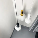 Axyaa Modern Glass Ball LED Chandelier Black Gold Hanging Lamp