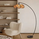Axyaa Rattan LED Floor Lamp Nightlight for Home Decor Living Room Bedroom