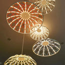 Axyaa Modern Glass Rope Chandelier LED Staircase Restaurant Nordic Living Room Lighting
