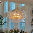Axyaa Glass Bubble Chandelier: Modern Round Pendant Lamp for Living Room, Kitchen, Hotel.