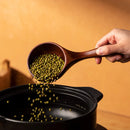 Axyaa Wooden Soup Spoon Thickened Rice Scoop Curved Handle Kitchen Tools