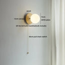 Axyaa Spherical Copper Wall Lamp - Japan Style LED Bedside Stair Decor