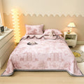 Axyaa Cartoon Panda Flannel Blanket Set with Pillowcases for Sofa Bed Bedspread