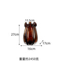 Amber Crystal Vase by Axyaa - Hydroponic Dried Flower Arrangement & Decorative Crafts