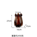 Amber Crystal Vase by Axyaa - Hydroponic Dried Flower Arrangement & Decorative Crafts