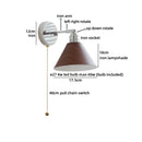 Axyaa Vintage Industrial LED Wall Lamp with Pull Chain Switch