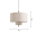 Axyaa Wabi Sabi Fabric Pendant Light for Living, Dining, Bedroom