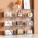 Acrylic Handbag Organizer Storage Box for Shoes and Dolls, Stackable Transparent Cabinet by Axyaa