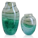 Axyaa Glass Vase: Sea Green Hydroponic Flower Arrangement, Creative Art Home Decoration