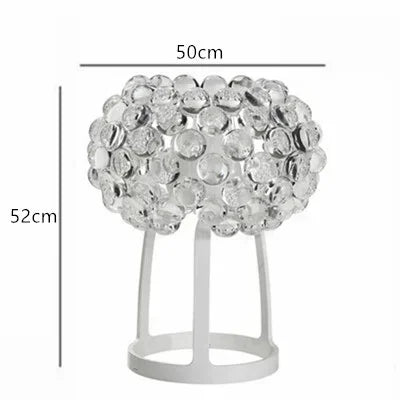 Axyaa Acrylic LED Pendant Chandelier Transparent Gold Floor Lamp
