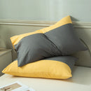 Axyaa Soft Cotton Pillowcase Chequer Grid Pattern 48x74cm Bedding Pillow Cover Set