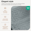 Axyaa Cotton Queen Size Blanket | All-Season Lightweight Jacquard Blanket