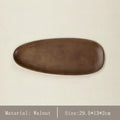 Axyaa Black Walnut Wood Dessert Tray - Japanese Style Irregular Shape Tray