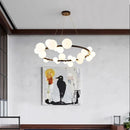 Axyaa Modern Chandelier Stair Pendant Living Room Interior Lighting