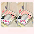 Axyaa Bunny Toilet Seat Cover Zip Winter Portable Kawaii Funny Children's Home