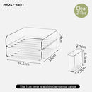 Axyaa 4-Tier Paper Tray Desk Organizer with Pen Holder, Stackable File Organizer