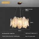 Axyaa Glass Chandeliers LED Hanging Lamps for Wedding Party Villa Staircase Lighting