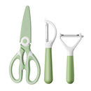 Axyaa Panda Peeler Scissors & Knife Set - Stainless Steel, Multifunctional Kitchen Tools