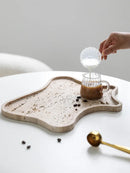 Axya Irregular Natural Tray, Decorative Fruit Plate & Desktop Storage Tray