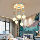 Axyaa Unicorn Cartoon Pendant Lamp for Children's Room LED Ceiling Light