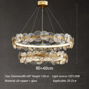 Axyaa Nordic Luxury Glass LED Chandelier for Home Interior Lighting