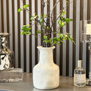 Axyaa Nordic Cream Ceramic Vase for Modern Living Room Decor