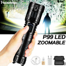 Axya XHP99 Waterproof Rechargeable Tactical Flashlight for Camping, Hiking & Emergencies