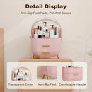 Axyaa Vanity Makeup Organizer with Lid, Drawers - Cosmetics Skincare Display Case