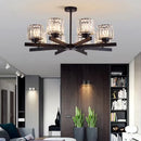 Axyaa Modern Luxury Black Gold Chandelier Pendant Lamp for Indoor Lighting