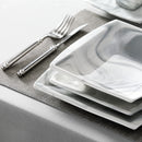 Axyaa Marble Grey Porcelain Dinnerware Set for 12