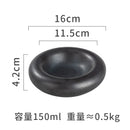 Axyaa Ceramic Concave Soup, Dessert, Sushi Plate - Retro Creative Design