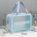 Axyaa Travel Toiletry Bag: Portable PVC Makeup Organizer for Women