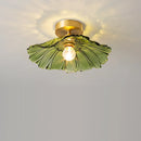 Axyaa Glass Copper Nordic Ceiling Light - Living Room LED Lamp Fixtures
