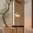 Axyaa Bauhaus Cream Bedside Table Lamps for Stylish Minimalist Home Decor.